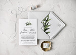 Zaproszenia ślubne Rustykalne i Natura Proste rustykalne zaproszenia ślubne minimalistyczne zaproszenie na ślub z eukaliptusem2