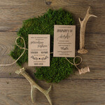 Zaproszenia ślubne Rustykalne i Natura zaproszenia na ślub w stylu rustykalnym z korowym sercem4