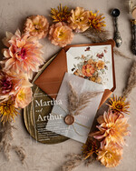 Zaproszenia ślubne Rustykalne i Natura Zaproszenia ślubne z trawą pampasową, suszone kwiaty do zaproszeń ślubnych, zaproszenia na ślub z pleksy, rustykalne zaproszenia na ślub2