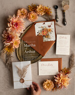 Zaproszenia ślubne Rustykalne i Natura Zaproszenia ślubne z trawą pampasową, suszone kwiaty do zaproszeń ślubnych, zaproszenia na ślub z pleksy, rustykalne zaproszenia na ślub6