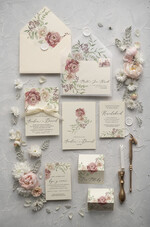 Zaproszenia ślubne Rustykalne i Natura eleganckie zaproszenia ślubne w rustykalnym stylu  zaproszenia na lub boho kwiatową przeźroczystą kopertą 2