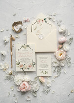 Zaproszenia ślubne Rustykalne i Natura minimalistyczne Zaproszenia ślubne rustykalne Boho kwiaty Zaproszenia na Ślub  4