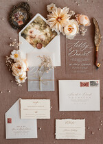 Zaproszenia ślubne Rustykalne i Natura Zaproszenia ślubne z suszoną gipsówką, suszone kwiaty do zaproszeń ślubnych, zaproszenia na ślub z pleksy, rustykalne zaproszenia na ślub gipsówką 7