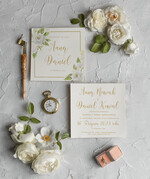 Zaproszenia ślubne Rustykalne i Natura Rustykalne Zaproszenia Ślubne Boho Róże  Zaproszenia na Rustykalny Ślub Boho Kwiaty  Zaproszenie na Ślub 4