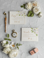 Zaproszenia ślubne Rustykalne i Natura Rustykalne Zaproszenia Ślubne Boho Róże  Zaproszenia na Rustykalny Ślub Boho Kwiaty  Zaproszenie na Ślub 5