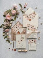 Zaproszenia ślubne Rustykalne i Natura Rustykalne Zaproszenia Ślubne z kokardą ekologiczna koperta idealne ne latnie wesele0