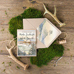 Zaproszenia ślubne Rustykalne i Natura oryginalne zaproszenia w stylu eko z korowym serduszkiem0