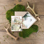 Zaproszenia ślubne Rustykalne i Natura rustykalne zaproszenia z korowym sercem w stylu leśnym1