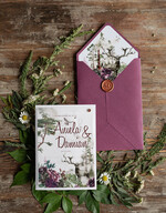 Zaproszenia ślubne Rustykalne i Natura niepowtarzalne zaproszenia ślubne, w stylu rustykalnym na ekologiczne wesele1