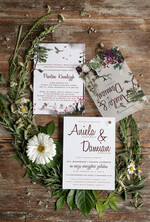 Zaproszenia ślubne Rustykalne i Natura niepowtarzalne zaproszenia ślubne, w stylu rustykalnym na ekologiczne wesele2