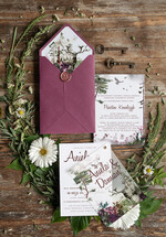 Zaproszenia ślubne Rustykalne i Natura niepowtarzalne zaproszenia ślubne, w stylu rustykalnym na ekologiczne wesele0