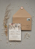 Zaproszenia ślubne Rustykalne i Natura zaproszenia ślubne boho druk treści na drewnie 3