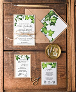 Zaproszenia ślubne Rustykalne i Natura wyjatkowe zaproszenia weselne, rustykalne ekologiczne na letnie wesele0