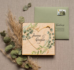 Zaproszenia ślubne Rustykalne i Natura drewniane ręcznie robione zaproszenia ślubne w rustykalnym stylu4