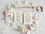 Zaproszenia ślubne Rustykalne i Natura Rustykalne Zaproszenia slubne Jasne eleganckie zaproszenia na slub boho kwiaty8