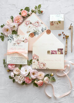 Zaproszenia ślubne Rustykalne i Natura minimalistyczne zaproszenia ślubne rustykalne zaproszenia na ślub z pastelową wstążką 1