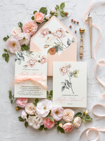 Zaproszenia ślubne Rustykalne i Natura minimalistyczne zaproszenia ślubne rustykalne zaproszenia na ślub z pastelową wstążką 2