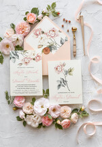 Zaproszenia ślubne Rustykalne i Natura minimalistyczne zaproszenia ślubne rustykalne zaproszenia na ślub z pastelową wstążką 3