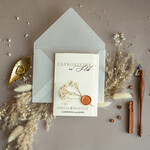 Zaproszenia ślubne Rustykalne i Natura modne zaproszenia weselne, rustykalne inspirowane natura, zaproszenia z gipsówką, zaproszenia na ślub z lakiem 2