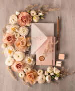 Zaproszenia ślubne Rustykalne i Natura zaproszenia ślubne z naturalną trawą pampasową1