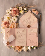 Zaproszenia ślubne Rustykalne i Natura zaproszenia ślubne z naturalną trawą pampasową0