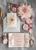 Zaproszenia ślubne Rustykalne i Natura Rustykalne Zaproszenia Ślubne Boho Kwiaty  Zaproszenia na Rustykalny Ślub Boho Kwiaty  Zaproszenie na Ślub 1