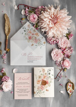 Zaproszenia ślubne Rustykalne i Natura Rustykalne Zaproszenia Ślubne Boho Kwiaty  Zaproszenia na Rustykalny Ślub Boho Kwiaty  Zaproszenie na Ślub 3