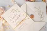 Zaproszenia ślubne Rustykalne i Natura Proste Zaproszenia Ślubne Klasyczne Zaproszenia na Ślub Kremowe Minimalistyczne Zaproszenie na Ślub 1