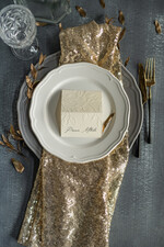 Winietki rustykalne tłoczone eleganckie winietki ślubne wizytówki nazwiska gości weselnych 2