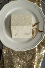 Winietki rustykalne tłoczone eleganckie winietki ślubne wizytówki nazwiska gości weselnych 3