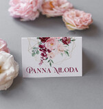 Winietki rustykalne ślubne wizytówki winietki na stół weselny, rustykalne winietki z kwiatami, rozsadzenie gości na weselu 0