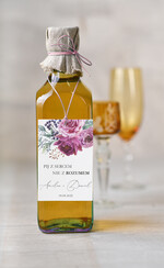 Zawieszki na butelki rustykalne etykiety na wódkę weselną, rustyklane dużo treści do wyboru0