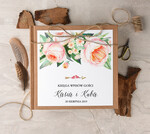 Księgi wpisów gości Boho/etno/pióra ksiega pamiatkowa na wpisy gosci weselnych, boho wasze imiona i data0