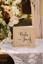 Księgi wpisów gości Boho/etno/pióra księga do wpisywania życzeń przez gości weselnych, w stylu boho z motywam kwiatowym5