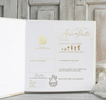 Księgi wpisów gości Boho/etno/pióra Księga wpisów gości z gipsówką na zdjęcia z instaxa, ksiega pamiątkowa na wpisy gości weselnych i zdjęcia z fotobudki 4