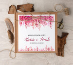 Księgi wpisów gości Boho/etno/pióra pamiatkowa ksiega gosci weselnych, boho style z romantycznymi elementami0