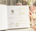 Księgi wpisów gości Boho/etno/pióra Księga wpisów gości z gipsówką na zdjęcia z instaxa, ksiega pamiątkowa na wpisy gości weselnych i zdjęcia z fotobudki 4