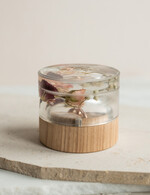 Pudełka Szkatułki na Obrączki szkatułki elegancka rustykalna szkatułka na obrączki z kwiatami, pudełko na obrączki z żywicy, pudełko na obrączki z zatopionymi kwiatami w żywicy2