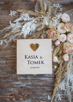 Pudełka Szkatułki na Obrączki szkatułki personalizowane pudełko do podawania obrączek ślubnych1
