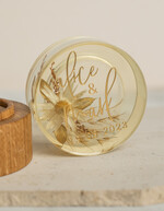 Pudełka Szkatułki na Obrączki szkatułki szkatułka na obrączki z kwiatami, pudełko na obrączki z żywicy, pudełko na obrączki z zatopionymi kwiatami w żywicy0