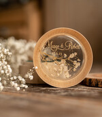 Pudełka Szkatułki na Obrączki szkatułki rustykalne pudełeczko na obrączki ślubne przezroczyste wieczko delikatne kwiaty zatopione w żywicy ręcznie robiona szkatułka2