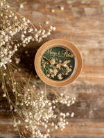 Pudełka Szkatułki na Obrączki szkatułki rustykalne pudełeczko na obrączki ślubne przezroczyste wieczko delikatne kwiaty zatopione w żywicy ręcznie robiona szkatułka6