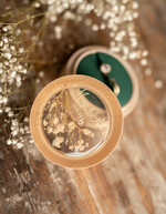 Pudełka Szkatułki na Obrączki szkatułki rustykalne pudełeczko na obrączki ślubne przezroczyste wieczko delikatne kwiaty zatopione w żywicy ręcznie robiona szkatułka7