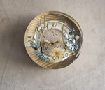 Pudełka Szkatułki na Obrączki szkatułki szkatułka na obrączki z kwiatami, pudełko na obrączki z żywicy, pudełko na obrączki z zatopionymi kwiatami w żywicy, pudełko na obrączki niezapominajki 0