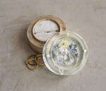 Pudełka Szkatułki na Obrączki szkatułki szkatułka na obrączki z kwiatami, pudełko na obrączki z żywicy, pudełko na obrączki z zatopionymi kwiatami w żywicy, pudełko na obrączki niezapominajki 4