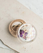 Pudełka Szkatułki na Obrączki szkatułki szkatułka na obrączki z kwiatami, pudełko na obrączki z żywicy, pudełko na obrączki z zatopionymi kwiatami w żywicy1