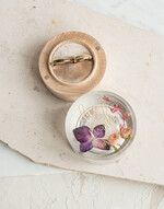 Pudełka Szkatułki na Obrączki szkatułki szkatułka na obrączki z kwiatami, pudełko na obrączki z żywicy, pudełko na obrączki z zatopionymi kwiatami w żywicy2