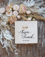 Pudełka Szkatułki na Obrączki szkatułki szkatułka na obrączki wasze imiona i data1