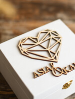 Pudełka Szkatułki na Obrączki szkatułki personalizowania szkatułka na obrączki ślubne biała szkatułka drewniane napisy 1