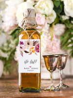 Zawieszki na butelki boho/etno/pióra zawieszka etykieta na alkohole weselne, boho dowolne tresci0